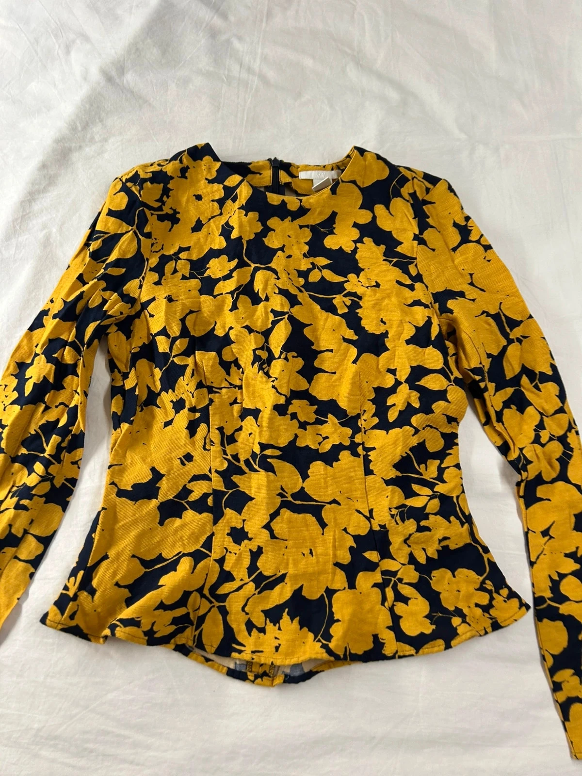 Gele zwarte lange mouwen blouse h&m – photo 2